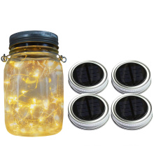 Good Selling Solar Powered Home Yard Garden Mason Jar Lids For Garden Party Christmas Decoration